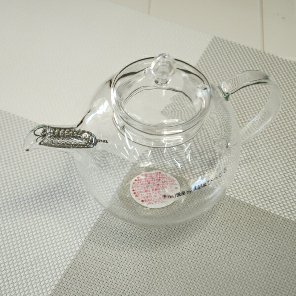 ◎硝子工房クラフトユー 紅茶ポット 1.0L 4人用 QPW-10 耐熱ガラスティーポット　60サイズ