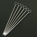 <送料無料・普通郵便>オードブルピン 丸穴 6本セット 18-8ステンレス 全長81mm 日本製 132000280,1010-04 _ET