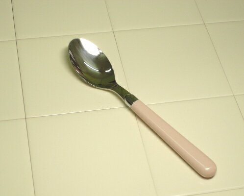 カラーカトラリーピンク　デザートスプーン