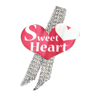 バレンタイン・リボンシールダブルハート・ピンク よこ35×高さ50mm