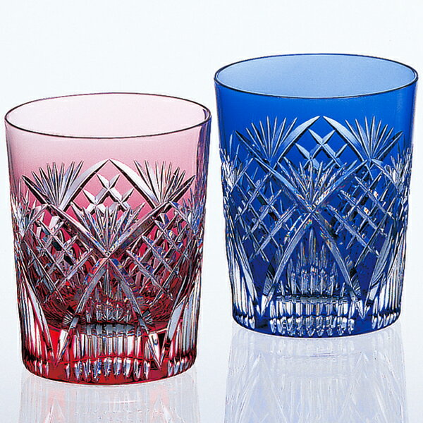 カガミクリスタル江戸切子ペアロック...