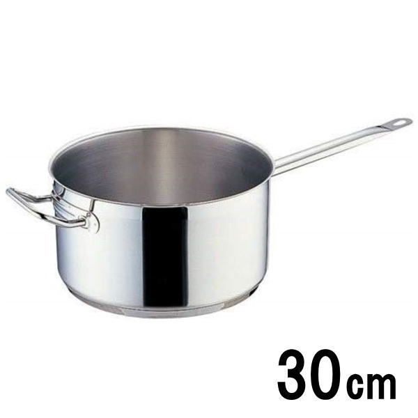 業務用 TKG PRO(プロ)片手深型鍋(蓋無)30cm 向い手付外径315×深さ175mm 12.5L 9-0009-0408_ES