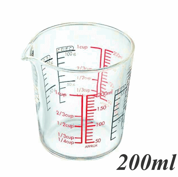 乐天商城 - ※HARIO/ハリオ 耐熱ガラス製メジャーカップ 200ml CMJ-200(計量カップ) BMZ-45,9-0508-1101_ES