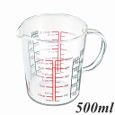 ※HARIO/ハリオ 耐熱ガラス製メジャーカップワイド 500ml CMJW-500(計量カップ) BMZ-46,9-0508-1002_ES