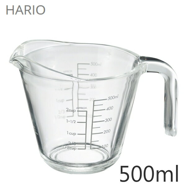 HARIO/ハリオ 耐熱ガラス製メジャーカップ 500ml MJP-500-GR (計量カップ)