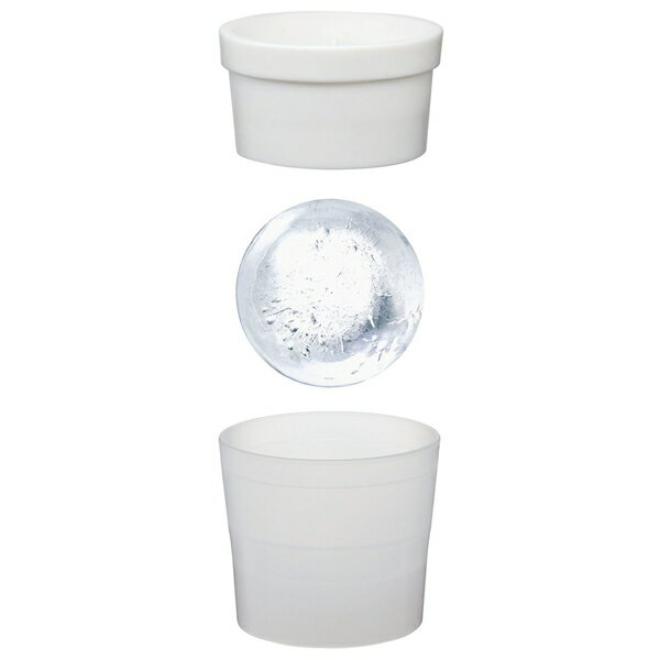 俺の丸氷 ホワイト 直径6cm STK-06 like-it （製氷皿）FOL-02　9-0956-0601_ES