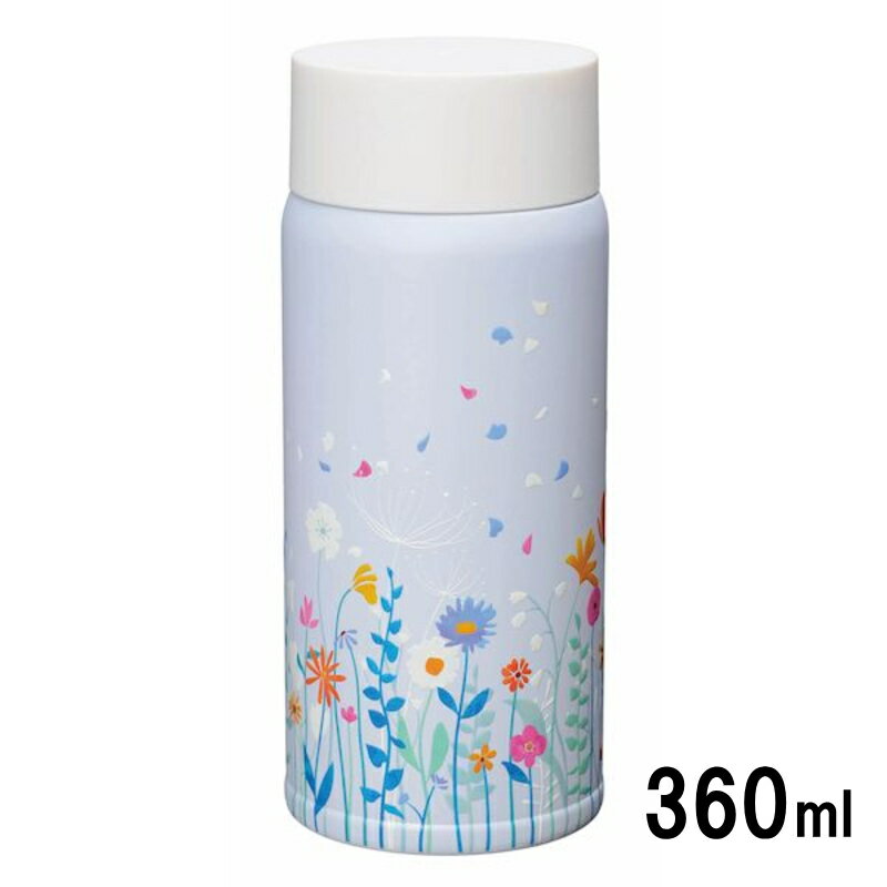 【送料無料】真空二重マグボトル 360ml FLOWER TP-02_KU 、携帯マグ ケータイマグ 水筒 花柄 フラワー