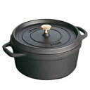 staub/ストウブ　ピコココット ラウンド 28cm ブラック 40500-281-0/RST-34,9-0074-0110_ES　100サイズ