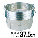 18-8ステンレス弁慶 業務用 寸胴型ざる(把手付) 37.5cm 1斗 HF-315(ザル)【日本製】