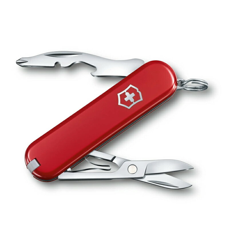 VICTORINOX (ビクトリノックス) ジェットセッター レッド 0.6263-012 保証書付き キャンプ レジャースイスマルチツール 7機能を搭載したスイス製マルチツール