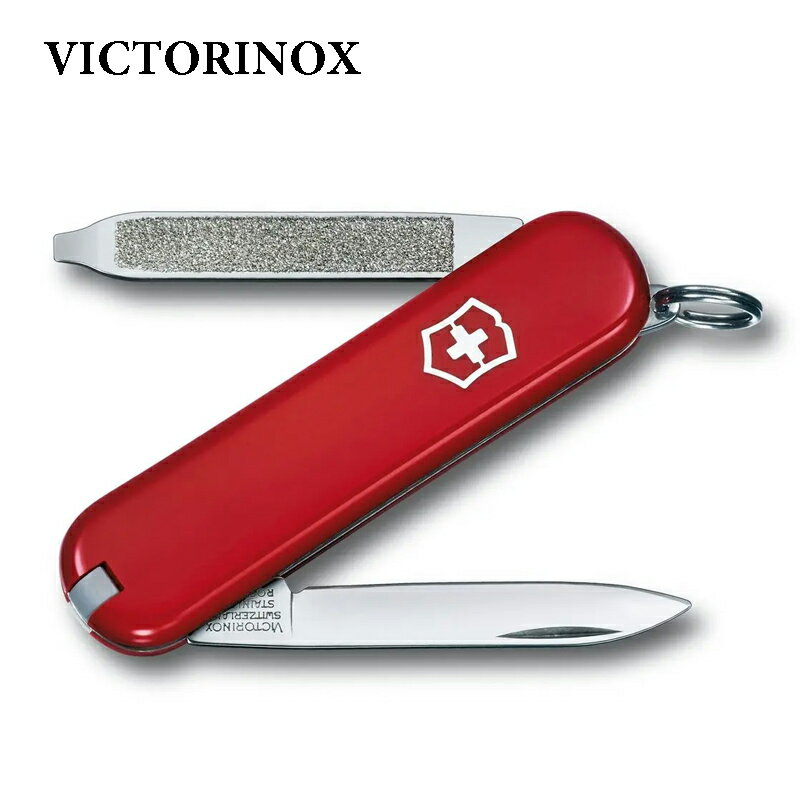 正規品 VICTORINOX ビクトリノックス エスコート 0.6123 レッド アウトドア 旅行 ナイフ 便利 キーホルダー 最軽量 プレゼント 贈り物