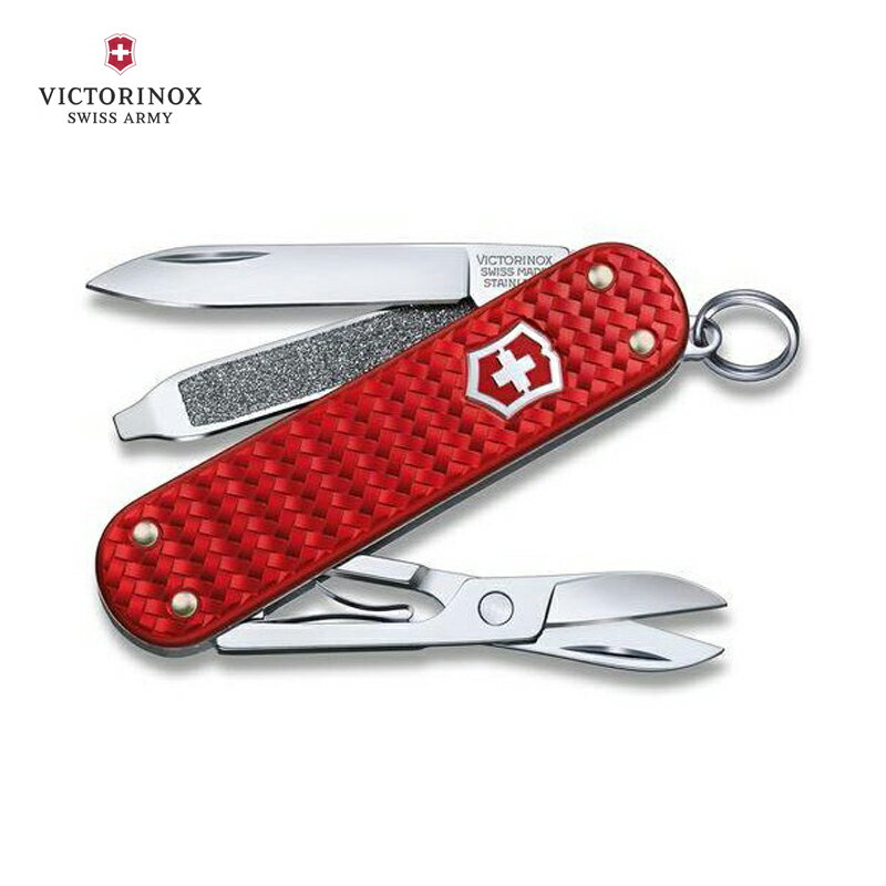 VICTORINOX【日本正規品】ビクトリノックス 0.6221.401G RED クラシック プレシャス Alox レジャー ナイフ アウトドア キャンプ 折りたたみ かわいい雑貨 文房具 プレゼント ギフト 贈り物 プ…