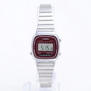 CASIO デジタル 腕時計 女性 レディース チープカシオ デジタル シルバー ダークレッド LA670WA-4 贈り物 プレゼント