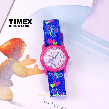 【子供用マスクプレゼント中】【送料無料】KIDS キッズ こども 腕時計 TIMEX タイメックス タイムティーチャー T89001j 女の子 キッズ アナログ ピンク ブルー 布ゴムバンド かわいい プレゼント 入園 卒園 誕生日 BOX無し