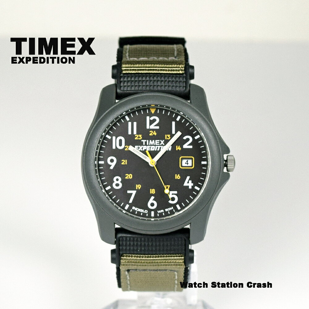 タイメックス 腕時計（メンズ） TIMEX タイメックス EXPEDITION CAMPER 39MM カーキグリーン ブラック T42571 ミリタリー アナログ 腕時計 メンズ 男性 ナチュラル おしゃれ カジュアル