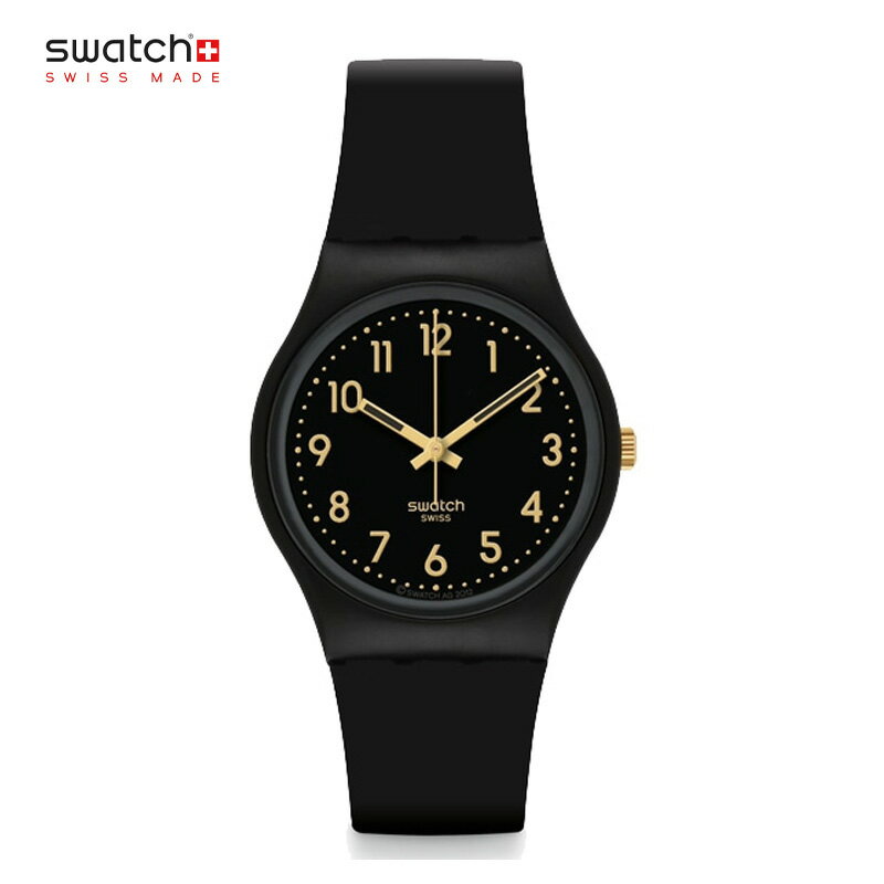 正規品 swatch (スウォッチ) 腕時計 メンズ レディース GENTシリーズ GOLDEN TAC 光るゴールドインデックス SO28B113…