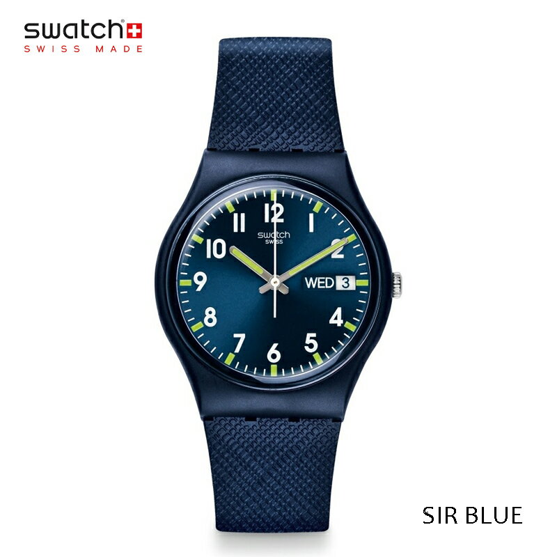 スウォッチ 腕時計（メンズ） swatch スウォッチ【日本正規品】SO28N702 SIR BLUE サー ブルー バイオ由来素材 腕時計 メンズ レディース 安心の2年保証 贈り物 プレゼント