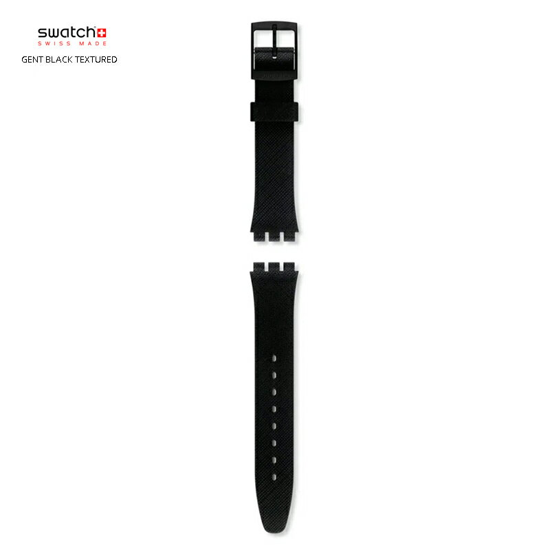 正規品 swatch（スウォッチ）純正交換用ストラップ GENTシリーズ ブラック BLACK PLASTIC STRAP 16mm 工具付き
