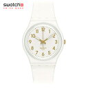 正規品 swatch スウォッチ SO28W106-S14 GENT WHITE BISHOP ホワイトビショップ メンズ レディース 腕時計 純白ゴールド仕様の男女問わず人気モデル 安心の2年保証 プレゼント 贈り物 誕生日