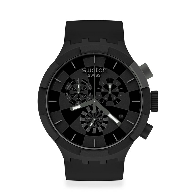 正規品 Swatch CHECKPOINT BLACK BIG BOLD CHRONO SB02B400 スウォッチ NEW クロノグラフ ブラック グレー 腕時計 メンズ 安心の2年保証 新生活 お祝い プレゼント