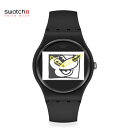 【ミッキーマウス　キース・へリング コレクション】swatch (スウォッチ) MICKEY BLANC SUR NOIR (ミッキー ブラン …