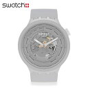 正規品 Swatch スウォッチ くすみカラー C-GREY シーグレイ SB03M100 パステルグレー セラミックとバイオ素材のプラ…