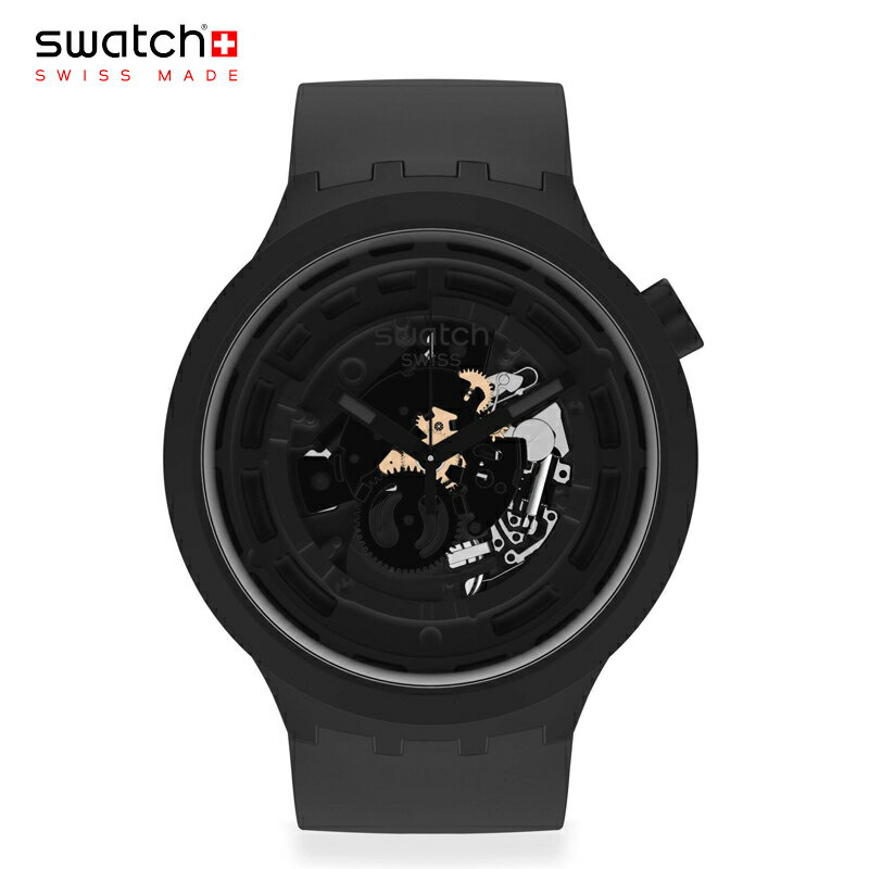 Swatch スウォッチ C-BLACK シーブラック SB03B100 セラミックとバイオ素材のプラスチックが混合された最新素材を使用 安心の【2年保証】腕時...