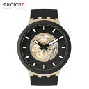 正規品 Swatch スウォッチ BIG BOLD BIOCERAMIC ブラック ゴールド セラミック SB03C100 バイオ由来プラスチック TIME FOR TAUPE 安心の腕時計 メンズ レディース 贈り物 プレゼント