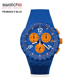 【NEW】swatch スウォッチ【国内正規品】ブルー クロノグラフ スポーティーな時計のひときわ目立つブルーの外観 SUSN419 PRIMARILY BLUE 腕時計 メンズ レディース deal04