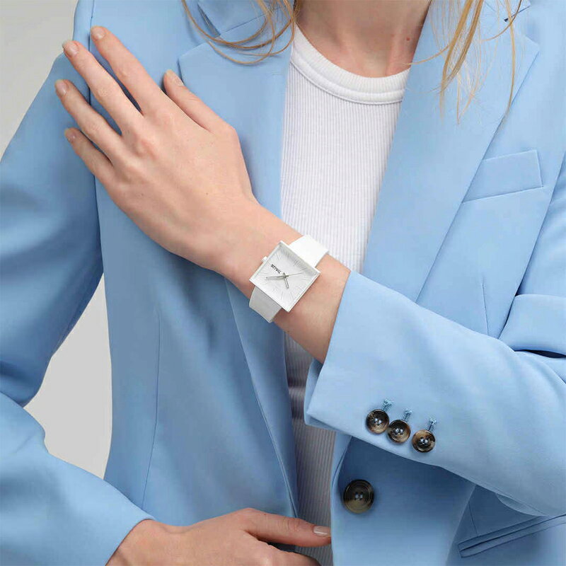 Swatch スウォッチ WHAT IF…ALLWHITE? ワット イフ…オールホワイト？ SO34W700 メンズ レディース ペア 腕時計 ホワイト クオーツ アナログ スイスブランド 日本正規品 おしゃれなスクエアデザイン