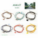 wakami アンクレット【国内正規品】2112 シリーズ 3本セット コード ビーズ アクセサリー Anklet ブラウン グレー ブラック イエロー ピンク グリーン フェアトレード商品 エシカル サステナビリティ 贈り物 プレゼント deal0311