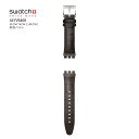 正規品 swatch（スウォッチ）IRONY NEW CHRONO ブラウン レザー 純正交換用バンド ストラップ ACYVS400 工具付き YVS495 YVS496 YVS496G などのIRONY クロノシリーズ対応