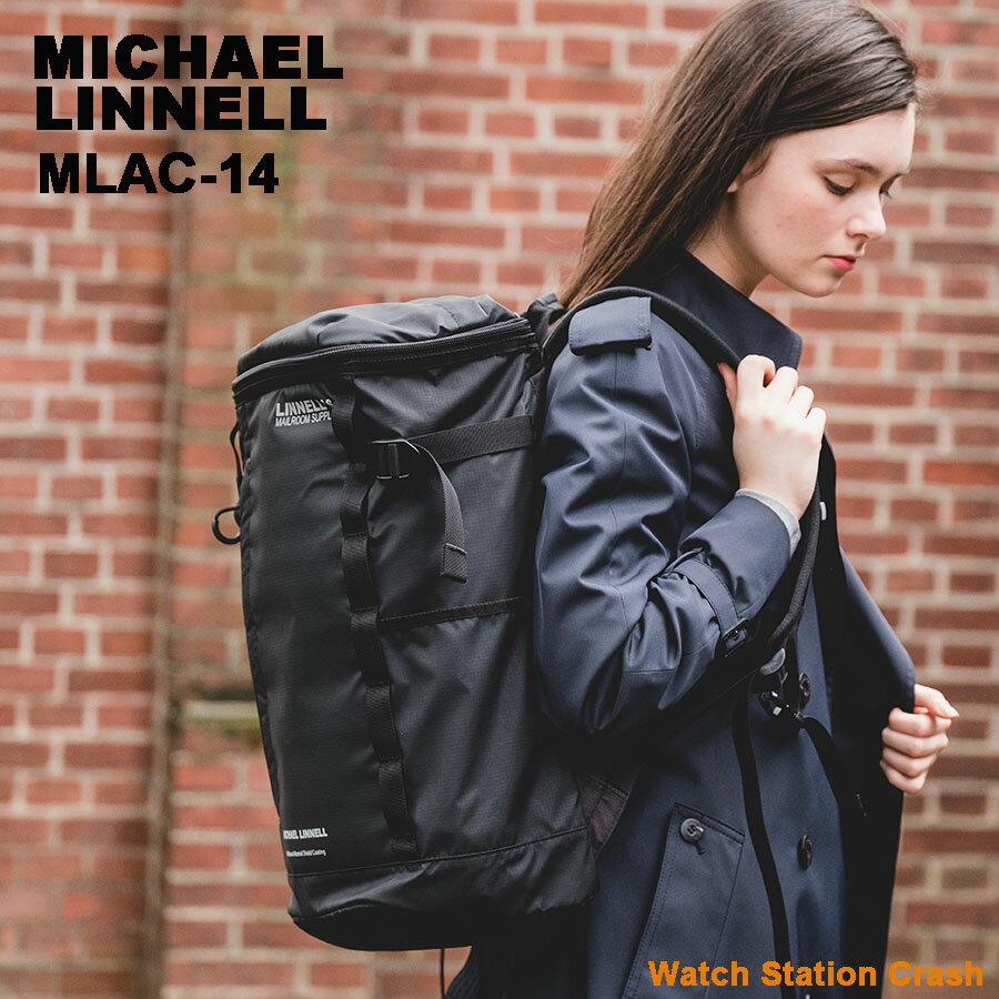 【キーライトプレゼント】MICHAEL LINNELL マイケル リンネル A.R.M.Sシリーズ MLAC-14 超軽量 メンズ レディース バックパック リュック 31L ブラック 仕事 通勤 学校 通学 タウンユースで
