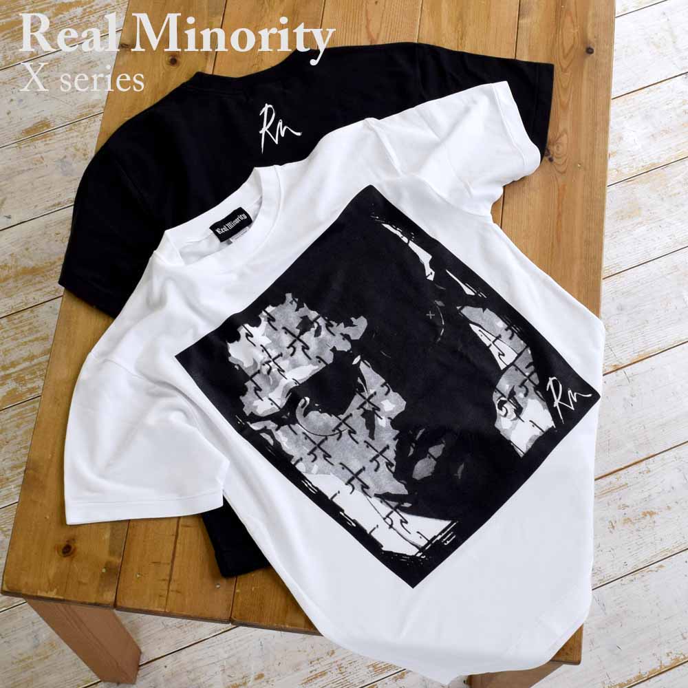 ストリート系 RealMinority リアルマイノリティー Tシャツ (X) カラー ブラック ホワイト 通気性抜群のハニカムメッシュ素材 deal1205