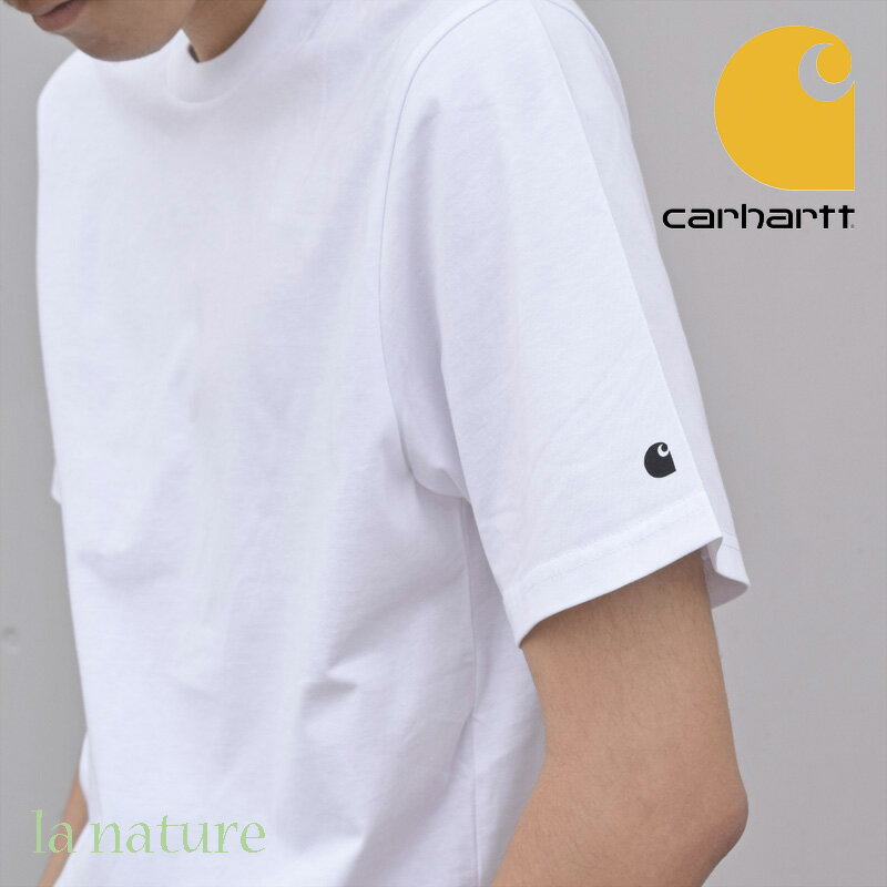 カーハート Tシャツ メンズ 半袖 Tシャツ ヘビーオンス Carhartt WIP カーハート ダブリューアイピー ロゴ 刺繡 カットソー クルーネック I026264 ダークネイビー ホワイト ブラック オーガニック100%コットン メンズ レディース 贈り物 プレゼント