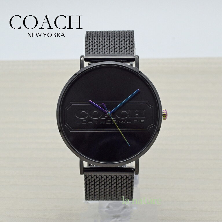 コーチ 腕時計（レディース） COACH アナログ 腕時計 メンズ レディース CHARLES チャールズ ブラック メッシュ バンド 14503331 ブランド コーチ