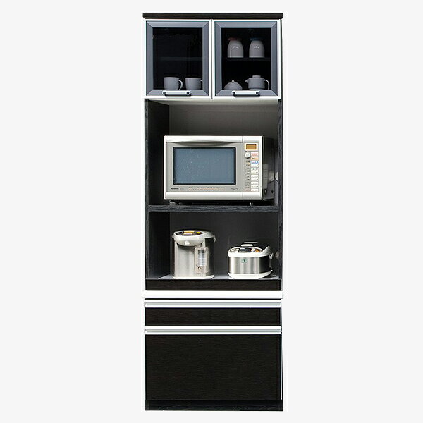 【自社製造商品/開梱設置送料無料】 HI キッチンボード 幅70cm 耐震 食器棚 引き戸...