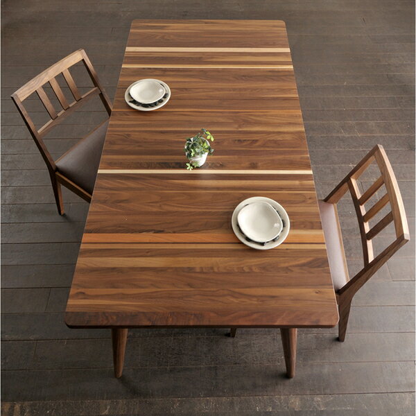 【開梱設置送料無料/受注製作】 JNM 幅150cm 奥行80cm 天然木 ダイニングテーブル 4人掛け 無垢 ダイニングテーブル 北欧 ダイニングテーブル 150 150幅 国産 大川家具 日本製 ブラウン [3]