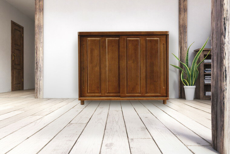 【開梱設置送料無料】 幅120cm 下駄箱 和風 天然木 玄関収納 和モダン シューズボックス 靴収納 完成品 120幅 国産 大川家具 日本製 無垢