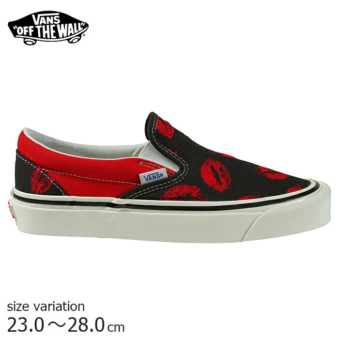 VANS CLASSIC SLIP-ON 98DX (ANAHEIM FAC) OG BLACK/OG HOTLIPS スニーカー バンズ ヴァンズ スリッポン アナハイム ファクトリー スケボー スケシュー