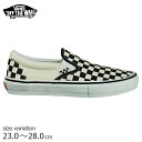 VANS SKATE SLIP-ON CHECKER BLACK/OFF WHITE バ