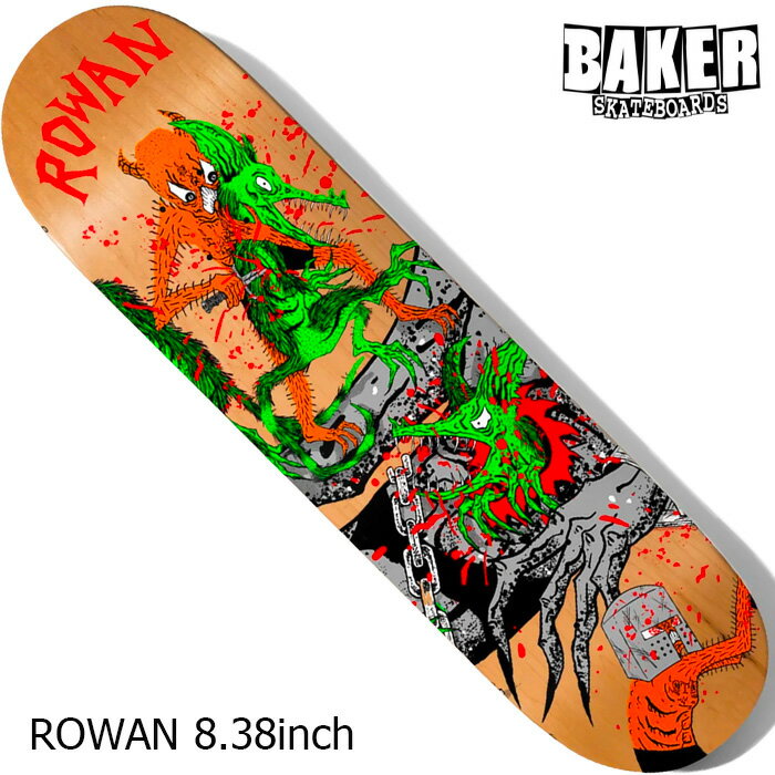 【5の付く日限定★11％OFFクーポン配布中♪】BAKER ベイカー デッキ スケボー ROWAM TOXIC RATS 8.38inch スケートボード SKATEBOARD