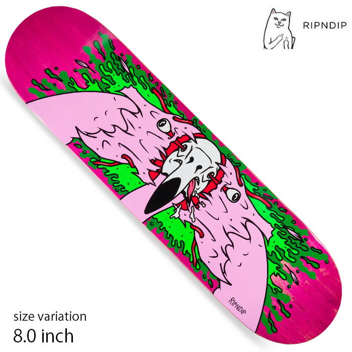 ں2000OFFݥRIPNDIP ܡ ǥå åץǥå ǭ Skull Face Flamingo Deck Pink 8.0inch ȥܡ ͥ