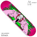 RIPNDIP スケボー デッキ リップンディップ 猫 Skull Face Flamingo Deck Pink 8.0inch スケートボード ネコ