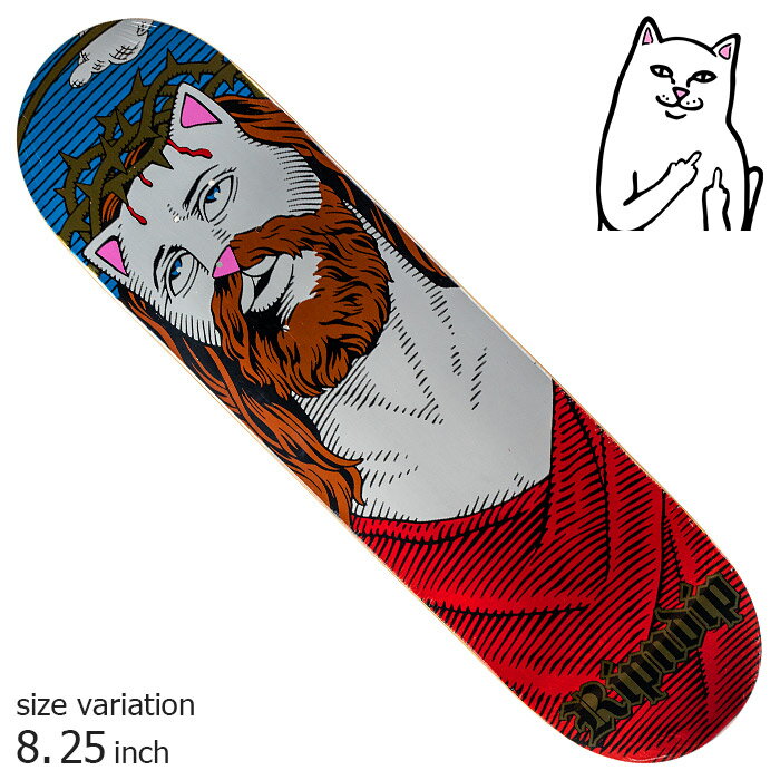 【20日は0の付く日★10％クーポン配布中♪】RIPNDIP スケボー デッキ リップンディップ 猫 ネコ LORD SAVIOR NERM BOARD BLUE 8.25 inch スケートボード 板 DECK