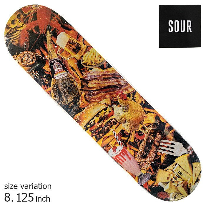 【LINE登録限定★10%OFFクーポン配布中!!】SOUR Sour/Junk 8.125 inch スケートボード デッキ サワー スケボー SKATEBOARD 板
