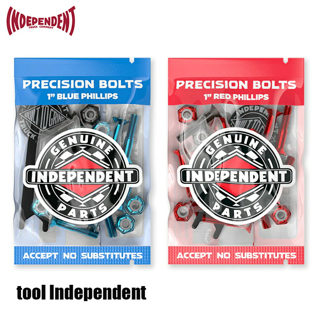 INDEPENDENT PRECISION BOLTS BLACK/BLUE RED／BLACK インディペンデント ビス ボルト ナット プラス ネジ ハードウェア 部品 スケボー スケートボード