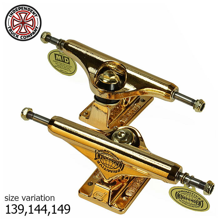 【最大2000円OFF★クーポン配布中♪】INDEPENDENT TRUCK Stage11 PRIMITIVE GOLD MID 139 144 149 インディペンデント トラック ミドル ミッド スケートボード パーツ スケボー インディ ゴールド　プリミティブ 1