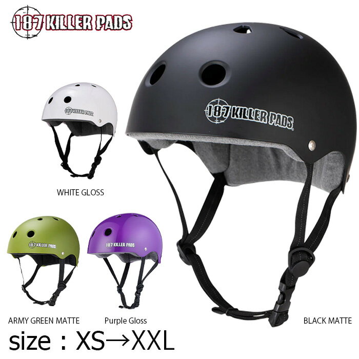 【6月1日はワンダフルデー開催★11%OFFクーポン配布中♪】187 KILLER PADS キラーパッド ヘルメット スケボー PRO SKATE HELMET スケートボード プロテクター スウェットセーバーライナー付き 防具