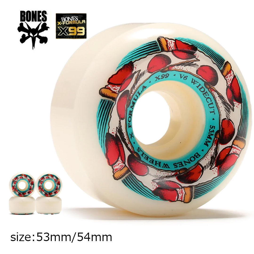 【最終日限定★15%OFFクーポン配布中！！】BONES ハード ウィール ボーンズ X-FORMULA DEEP DISH V6 53mm 54mm 99A タイヤ パーツ スケートボード スケボー ギア ストリート 正規品